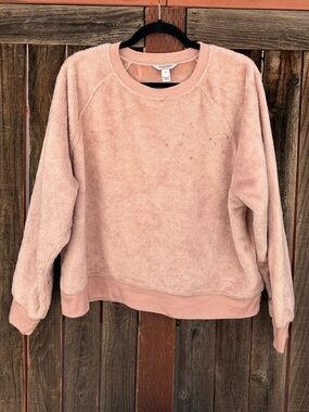 Arizona Jean Company Plush Crewneck Sweater - Dusty Pink